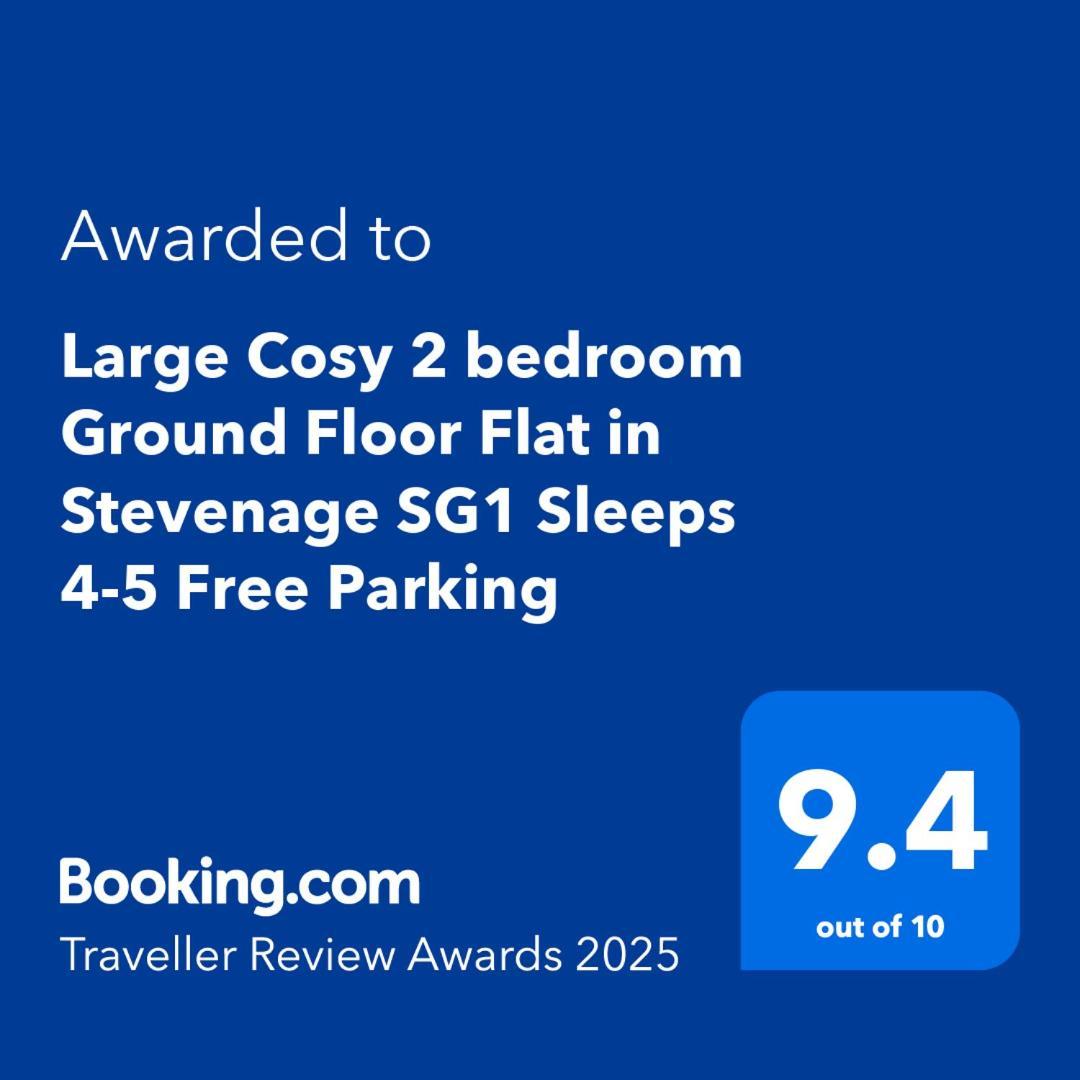 Large Cosy 2 Bedroom Ground Floor Flat In Stevenage Sg1 Sleeps 4-5 Free Parking Eksteriør bilde